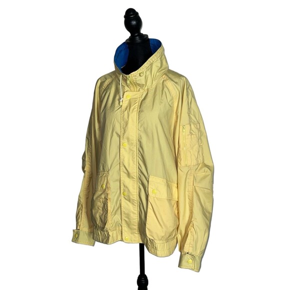 Stefano Mens Track Jacket Size Large Yellow Blue Vintage 80s 90s Windbreaker - Picture 3 of 10